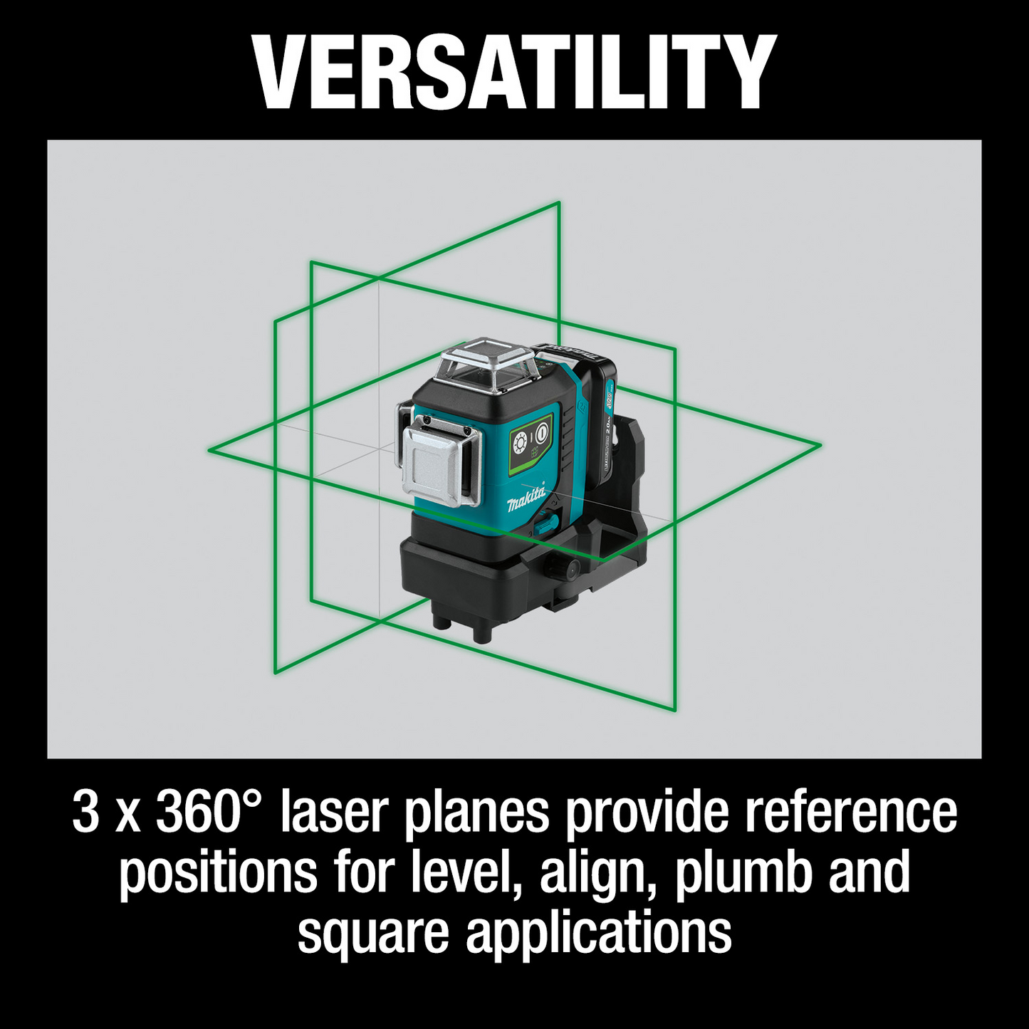 Makita SK700GDNAJ 12V max CXT® Lithium‘Ion Cordless Self‘Leveling 360° 3‘Plane Green Laser Kit (2.0Ah)