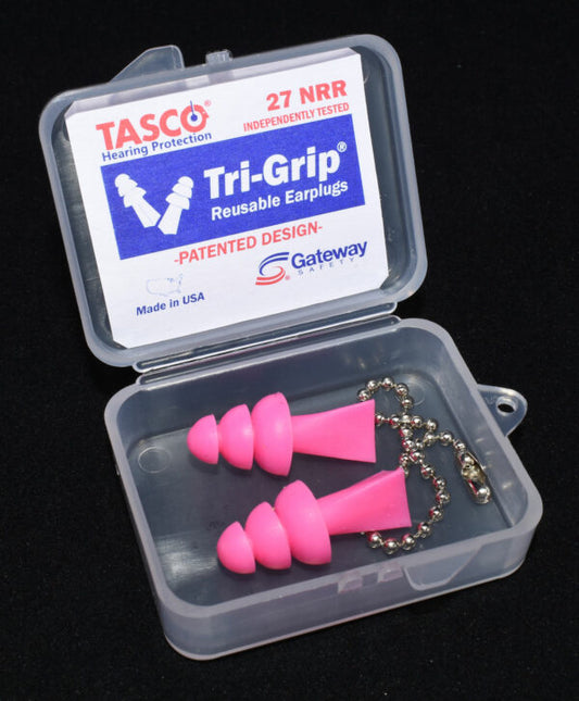 Gateway Safety 942301 Tri-Grip JR Reusable Earplugs - Junior Size, 27 NRR, Small Ear Canal Fit