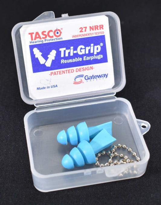 Gateway Safety 942501 Tri-Grip JR Reusable Earplugs - Junior Size, 27 NRR, Small Ear Canal Fit
