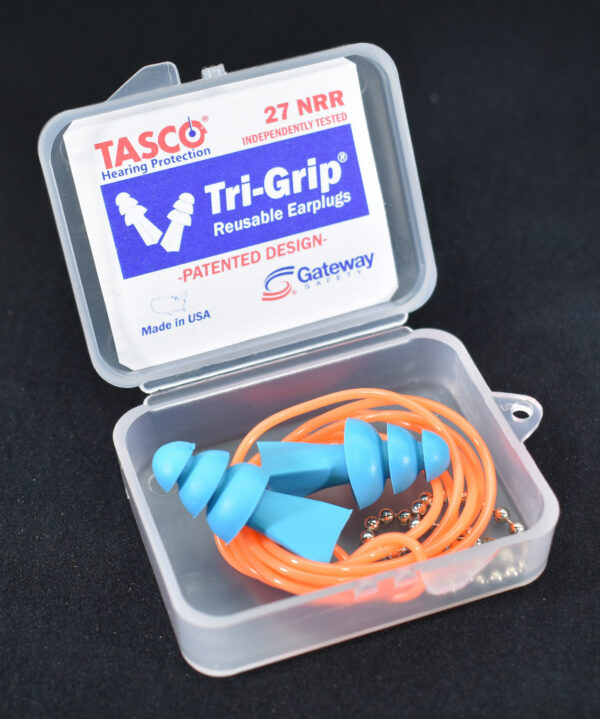 Gateway Safety 942511 Tri-Grip JR Reusable Earplugs - Junior Size, 27 NRR, Small Ear Canal Fit