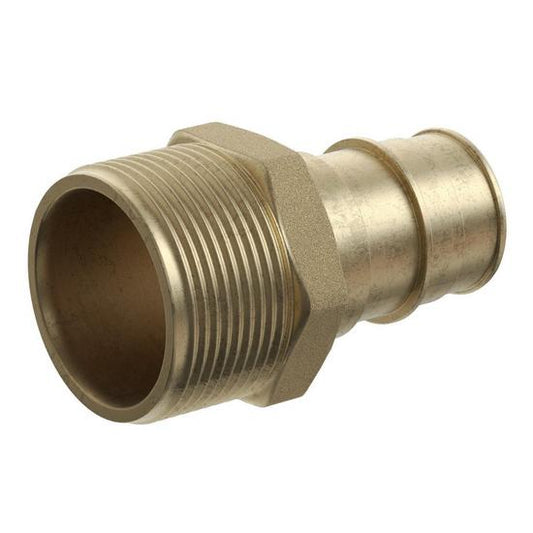 Jones Stephens F76849 1/2" F1960 x MIP Brass PEX Adapter, Bag of 25