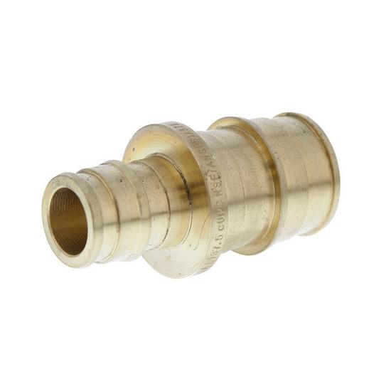 Jones Stephens F76855 1/2" x 3/4" F1960 Brass PEX Coupling, Bag of 25