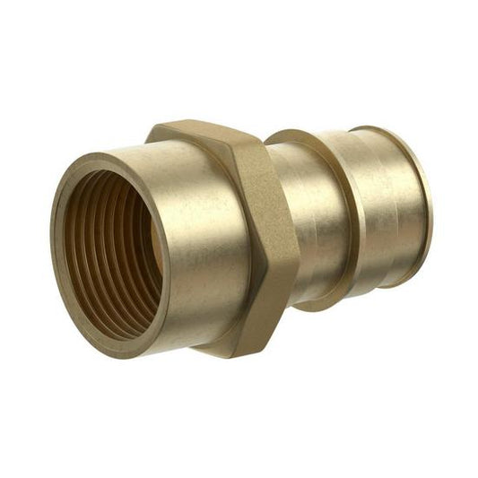 Jones Stephens F76861 3/4" F1960 x 1" FIP Brass PEX Adapter, Bag of 10