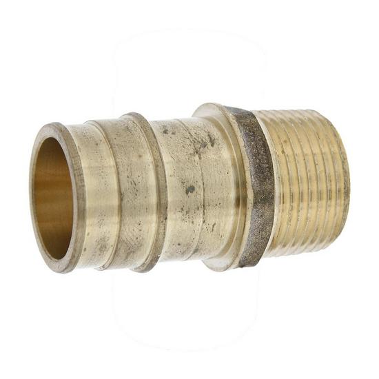 Jones Stephens F76848 1" F1960 x 3/4" MIP Brass PEX Adapter, Bag of 10