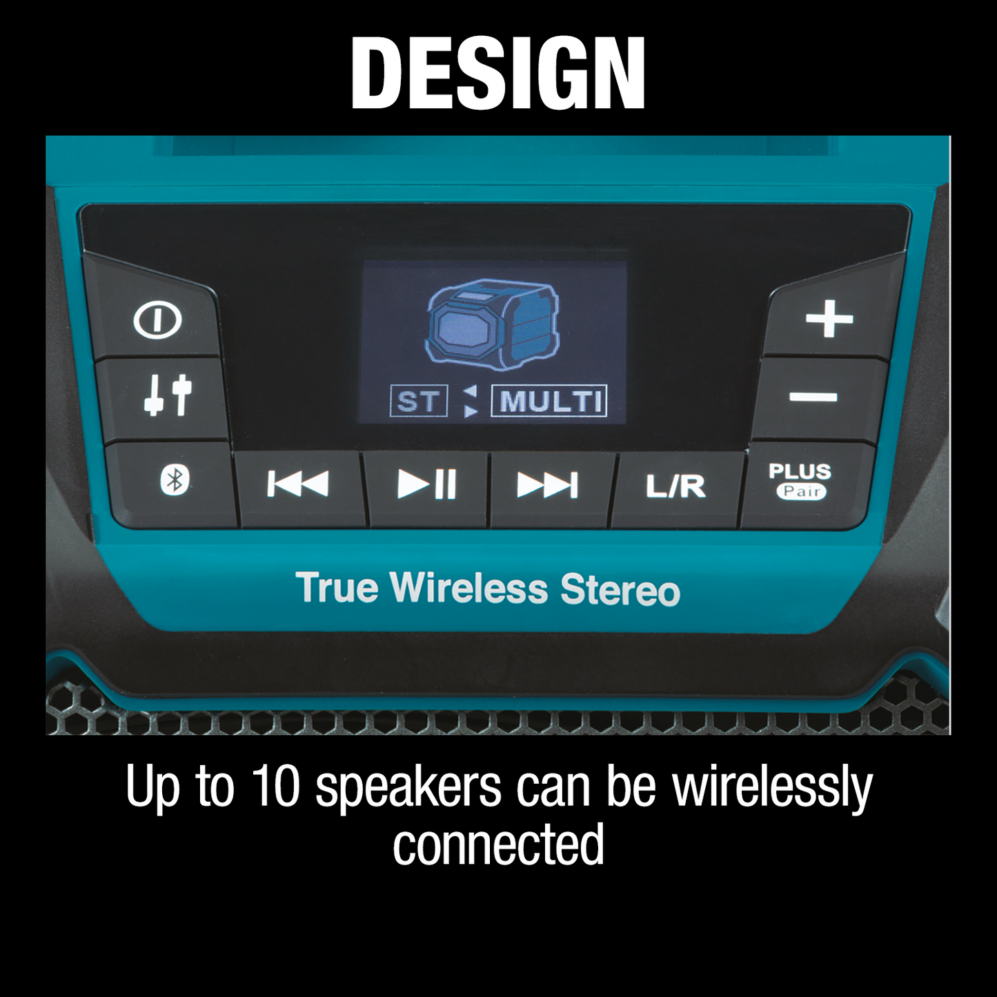 Makita XRM11 18V LXT® / 12V max CXT® Lithium‘Ion Cordless/Corded Bluetooth® Job Site Speaker, Tool Only