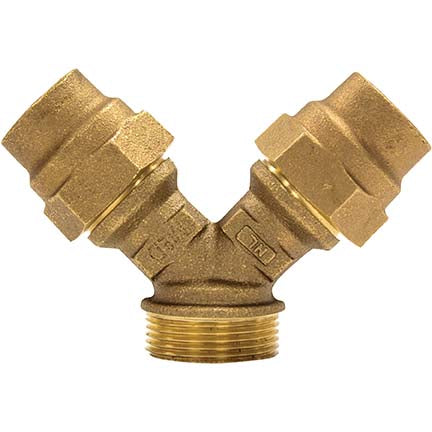 A.Y. McDonald 5127-488 708Ysmg 1 1/4X1 Y-Branch Mnpt X (Two) Cts - Nl