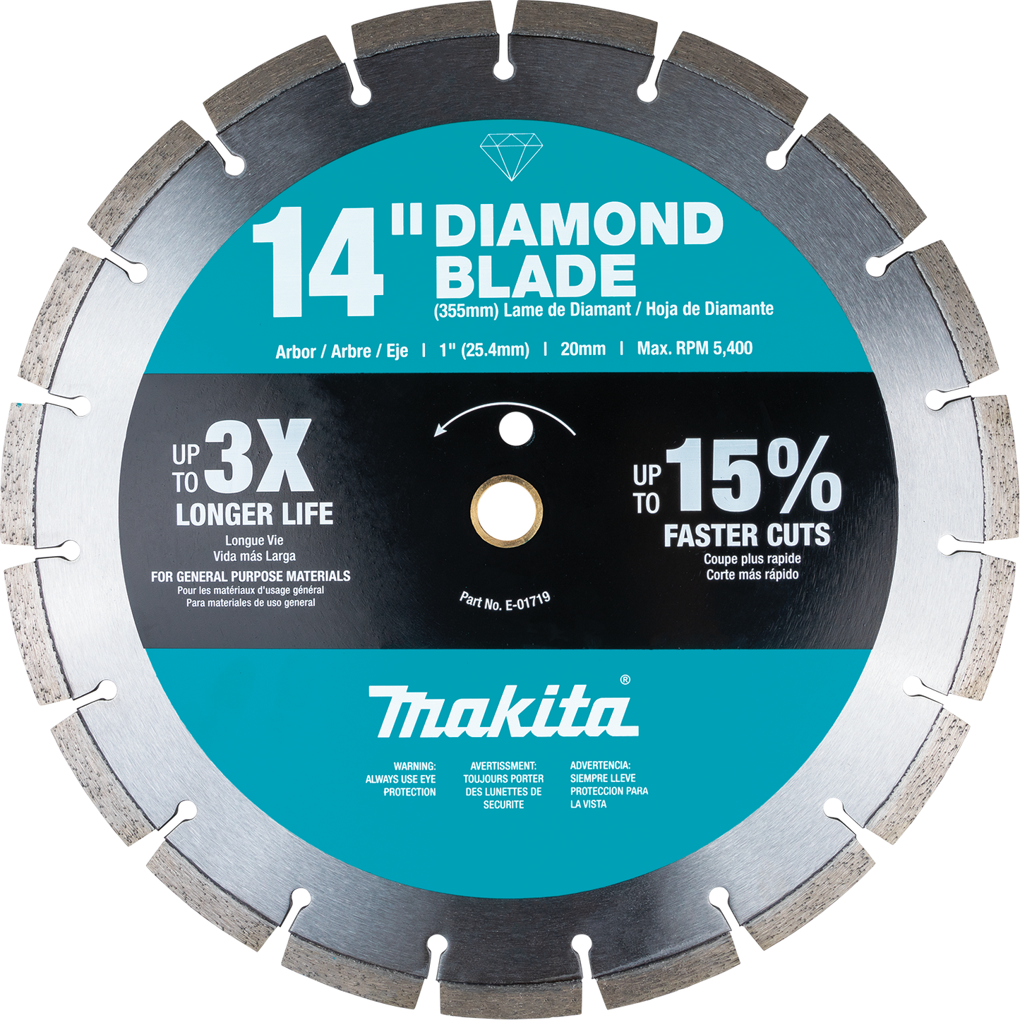 Makita E-01719 14" Diamond Blade, Segmented, General Purpose