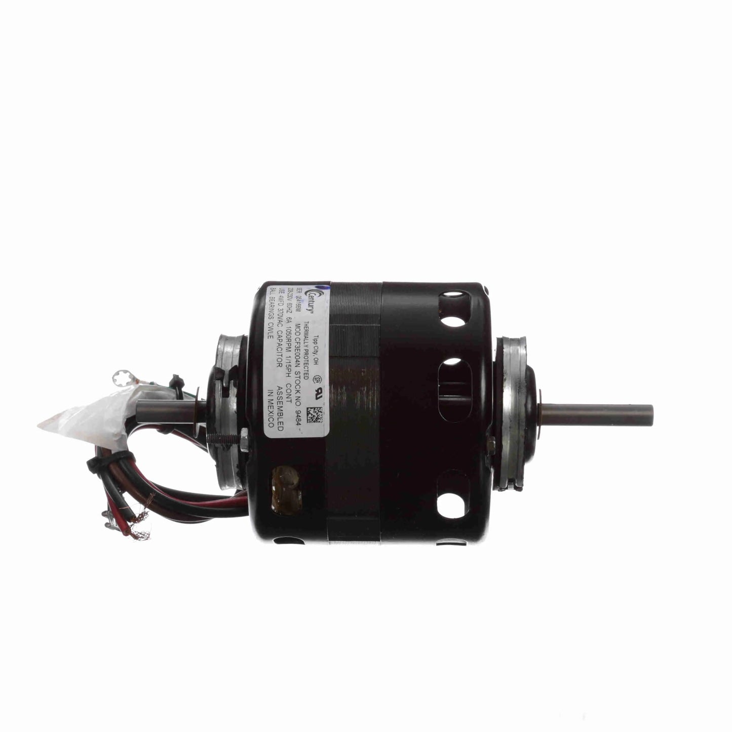 Century OEM Replacement Motor, 1/15 HP, 1 Ph, 60 Hz, 208-230 V, 1050 RPM, 1 Speed, 4.4" Diameter, OAO - 9484