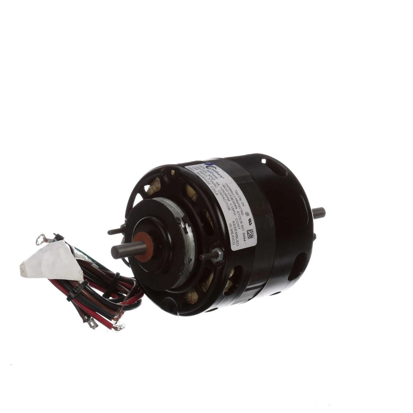 Century OEM Replacement Motor, 1/15 HP, 1 Ph, 60 Hz, 208-230 V, 1050 RPM, 1 Speed, 4.4" Diameter, OAO - 9484