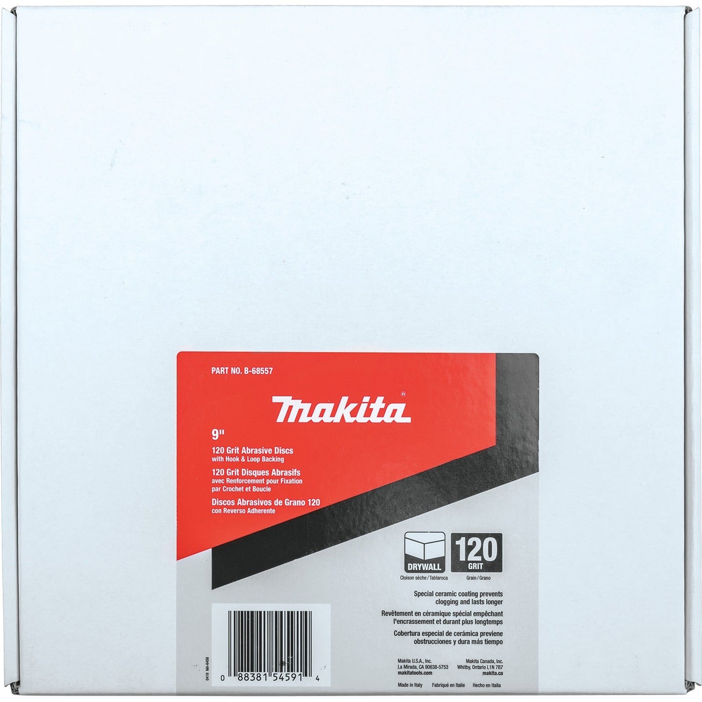 Makita B-68557 9" Drywall Sanding Disc, Hook & Loop, 120 Grit, 25/pk