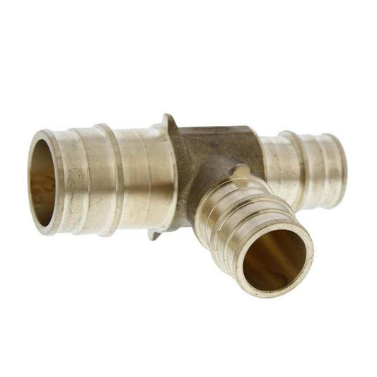 Jones Stephens F76898 1" x 3/4" x 3/4" F1960 Brass PEX Reducing Tee, Bag of 10