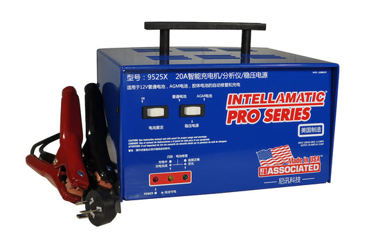 Associated Equipment 9525X Export Charger, 12V 20Amp Intellamatic W/Dbo 230Vac 50/60Hz , China Ac Plug(International)