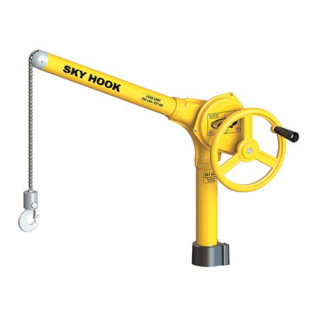 Sky Hook 8700-00 1/4 Ton Load Capacity, 55" Maximum Lift Distance, 1" Per Handwheel Revolution Lift Speed Hoist