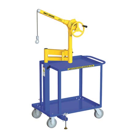 Sky Hook A8770 1/8 Ton Load Capacity, 75" Maximum Lift Distance, 1" Per Handwheel Revolution Lift Speed Hoist