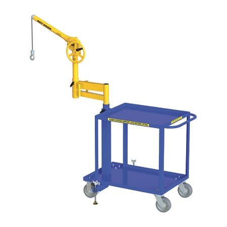 Sky Hook A8770 1/8 Ton Load Capacity, 75" Maximum Lift Distance, 1" Per Handwheel Revolution Lift Speed Hoist