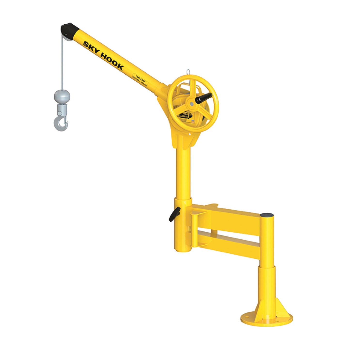 Sky Hook A9527 1/4 Ton Load Capacity, 100" Maximum Lift Distance, 1.5" Per Handwheel Revolution Lift Speed Hoist