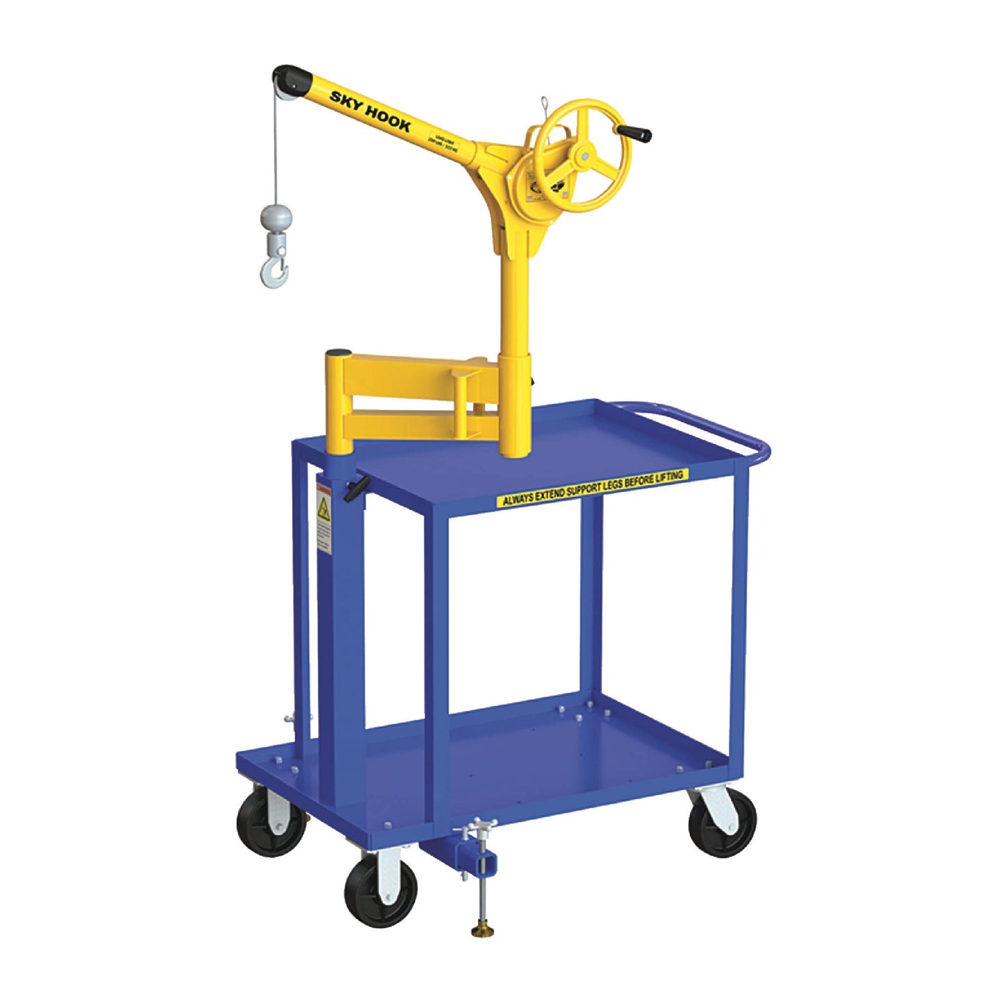 Sky Hook A9570 1/8 Ton Load Capacity, 100" Maximum Lift Distance, 1.5" Per Handwheel Revolution Lift Speed Hoist