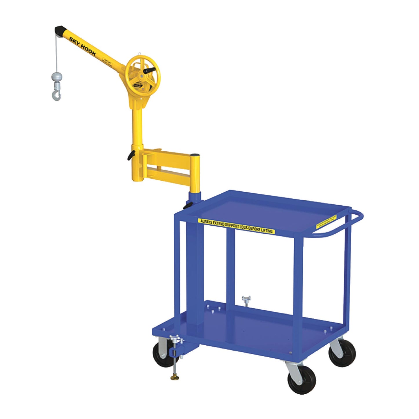 Sky Hook A9570 1/8 Ton Load Capacity, 100" Maximum Lift Distance, 1.5" Per Handwheel Revolution Lift Speed Hoist