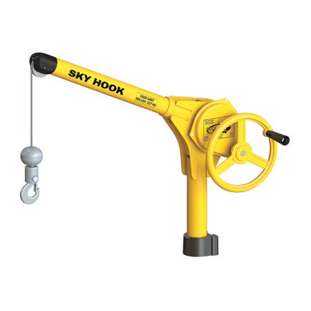 Sky Hook 9700-00 1/4 Ton Load Capacity, 100" Maximum Lift Distance, 1.5" Per Handwheel Revolution Lift Speed Hoist