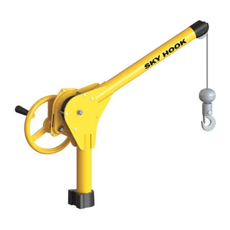 Sky Hook 9700-00 1/4 Ton Load Capacity, 100" Maximum Lift Distance, 1.5" Per Handwheel Revolution Lift Speed Hoist