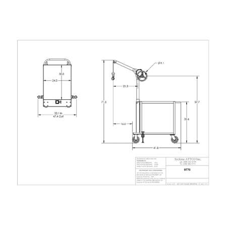 Sky Hook 9770 1/4 Ton Load Capacity, 100" Maximum Lift Distance, 1.5" Per Handwheel Revolution Lift Speed Hoist