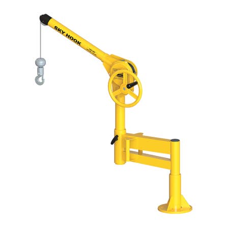 Sky Hook A9727 1/4 Ton Load Capacity, 100" Maximum Lift Distance, 1.5" Per Handwheel Revolution Lift Speed Hoist