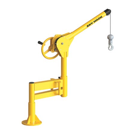 Sky Hook A9727 1/4 Ton Load Capacity, 100" Maximum Lift Distance, 1.5" Per Handwheel Revolution Lift Speed Hoist