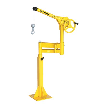 Sky Hook A9750 1/4 Ton Load Capacity, 100" Maximum Lift Distance, 1.5" Per Handwheel Revolution Lift Speed Hoist