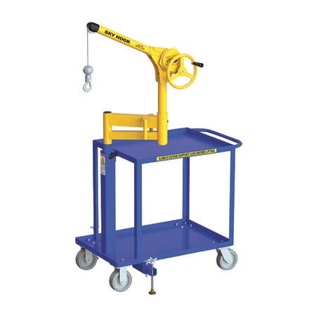 Sky Hook A9770 1/8 Ton Load Capacity, 100" Maximum Lift Distance, 1.5" Per Handwheel Revolution Lift Speed Hoist