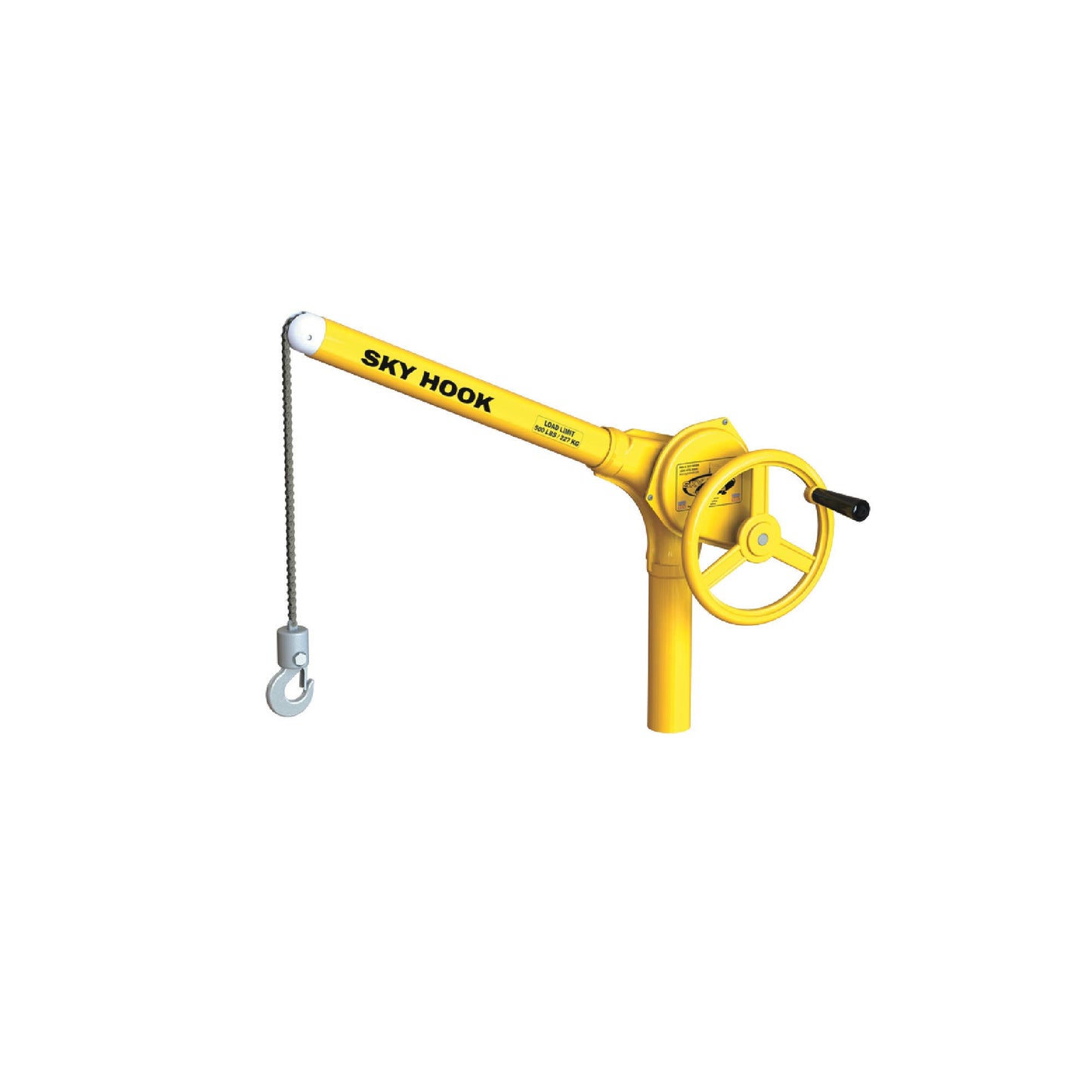 Sky Hook 8700-NB 1/4 Ton Load Capacity, 55" Maximum Lift Distance, 1" Per Handwheel Revolution Lift Speed Hoist