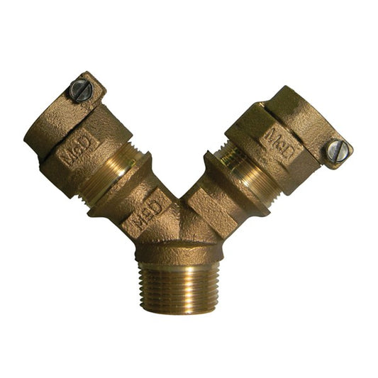 A.Y. McDonald 5127-486 708Ysm2 1 1/4X1 Y-Branch Mnpt X (Two) Cts - Nl
