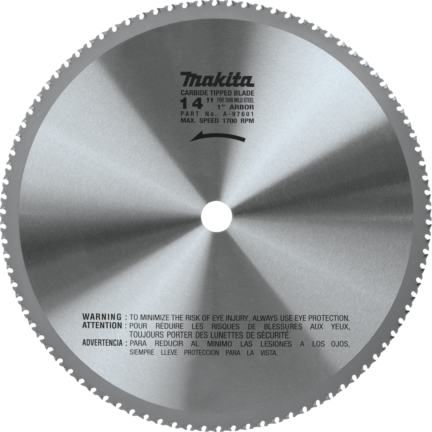 Makita A-97601 14" (90T) Carbide‘Tipped Metal Cutting Blade, Ferrous Metal ‘ Thin Gauge