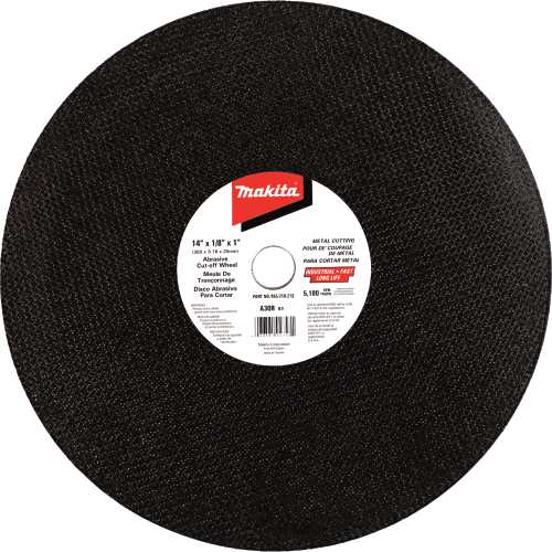 Makita 965-210-212 14" x 1/8" x 1" Abrasive Cut‘Off Wheel, Ferrous Metals, 10/pk