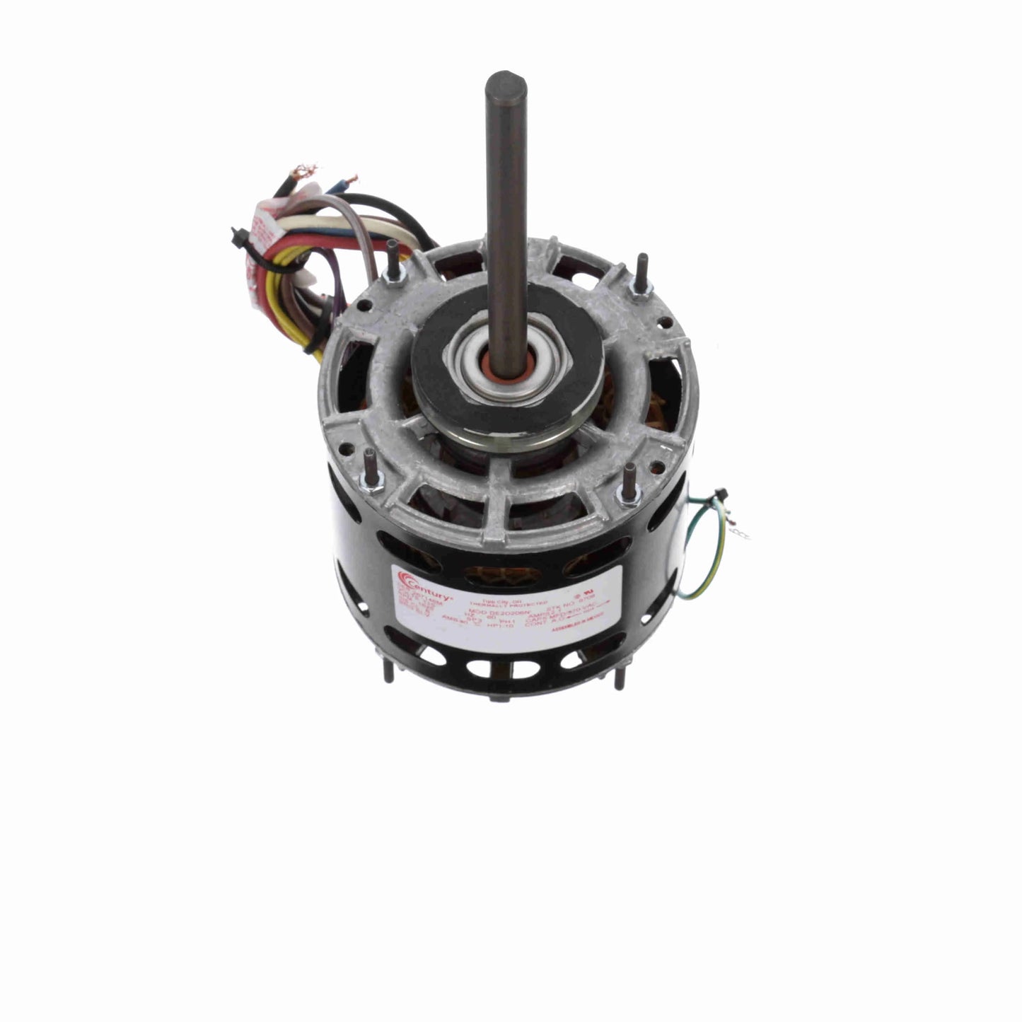 Century Fan Coil & Air Conditioner Motor, 1/10 HP, 1 Ph, 60 Hz, 115 V, 1625 RPM, 3 Speed, 42 Frame, OAO - 9708