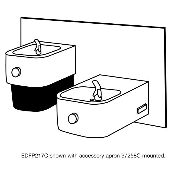 Elkay 97258C Cane Apron for Contour & Soft Sides Models Black