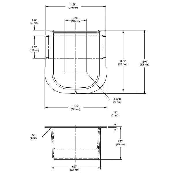 Elkay 97258C Cane Apron for Contour & Soft Sides Models Black