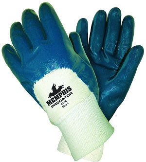 MCR Safety 9750 Predator® Nitrile Palm Work Gloves Jersey Lining and Knit Wrist Treated with ActiFresh® (1 DZ)