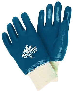 MCR Safety 9751 Predator® Fully Nitrile Coated Work Gloves Jersey Lining and Knit Wrist Treated with ActiFresh® (1 DZ)