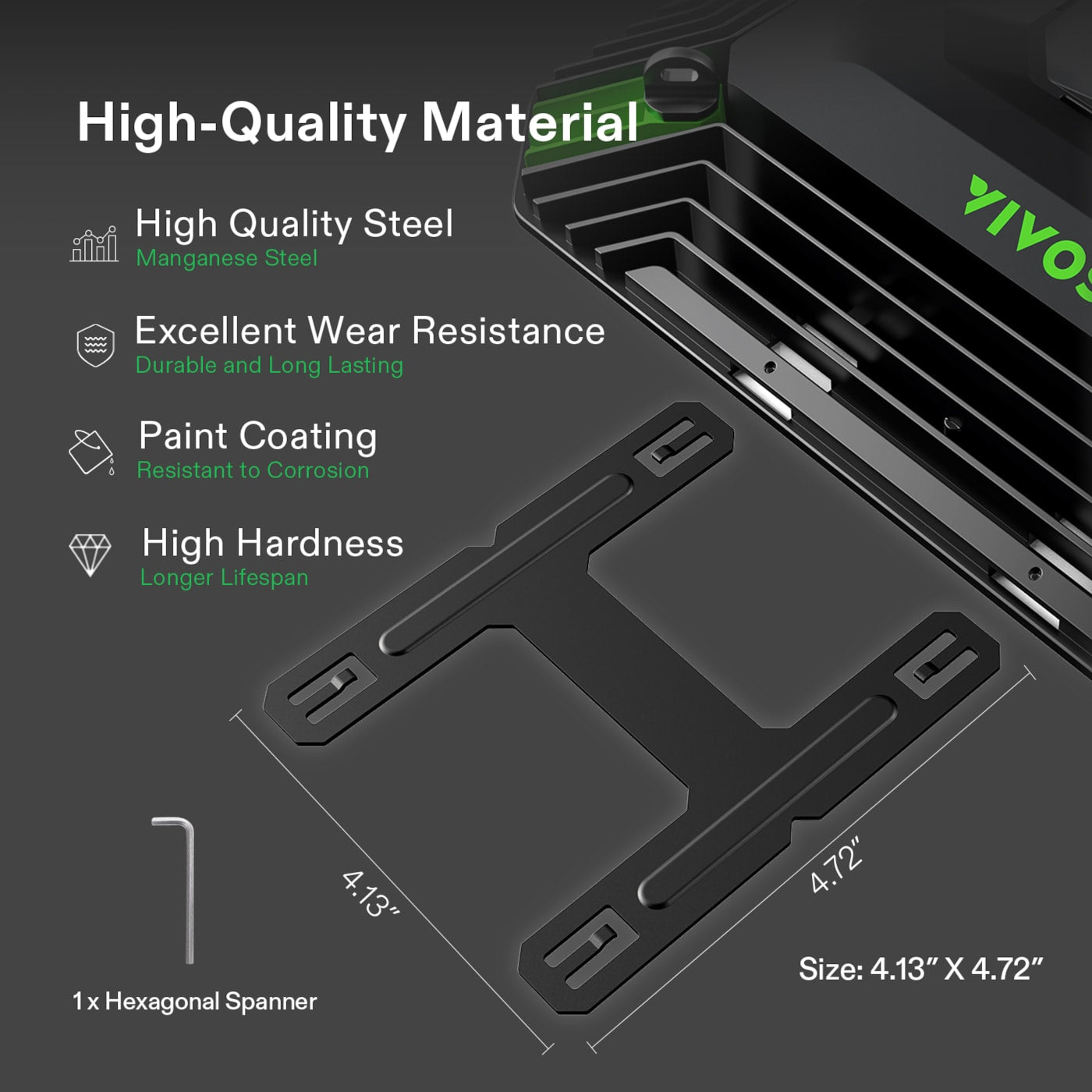 Vivosun AeroLight Expandable H-bar, Spacing Adjustment, Black