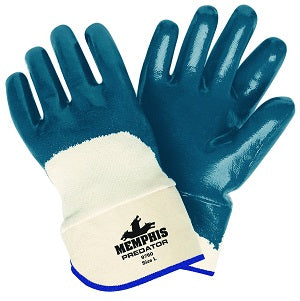 MCR Safety 9760 Predator® Series Over-the-Knuckle Nitrile Coated Work Gloves Safety Cuff and Jersey Lining Treated with ActiFresh® (1 DZ)