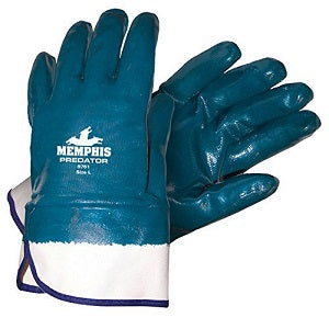 MCR Safety 9761 Predator® Series Fully Nitrile Coated Work Gloves Safety Cuff and Jersey Lined Treated with ActiFresh® (1 DZ)