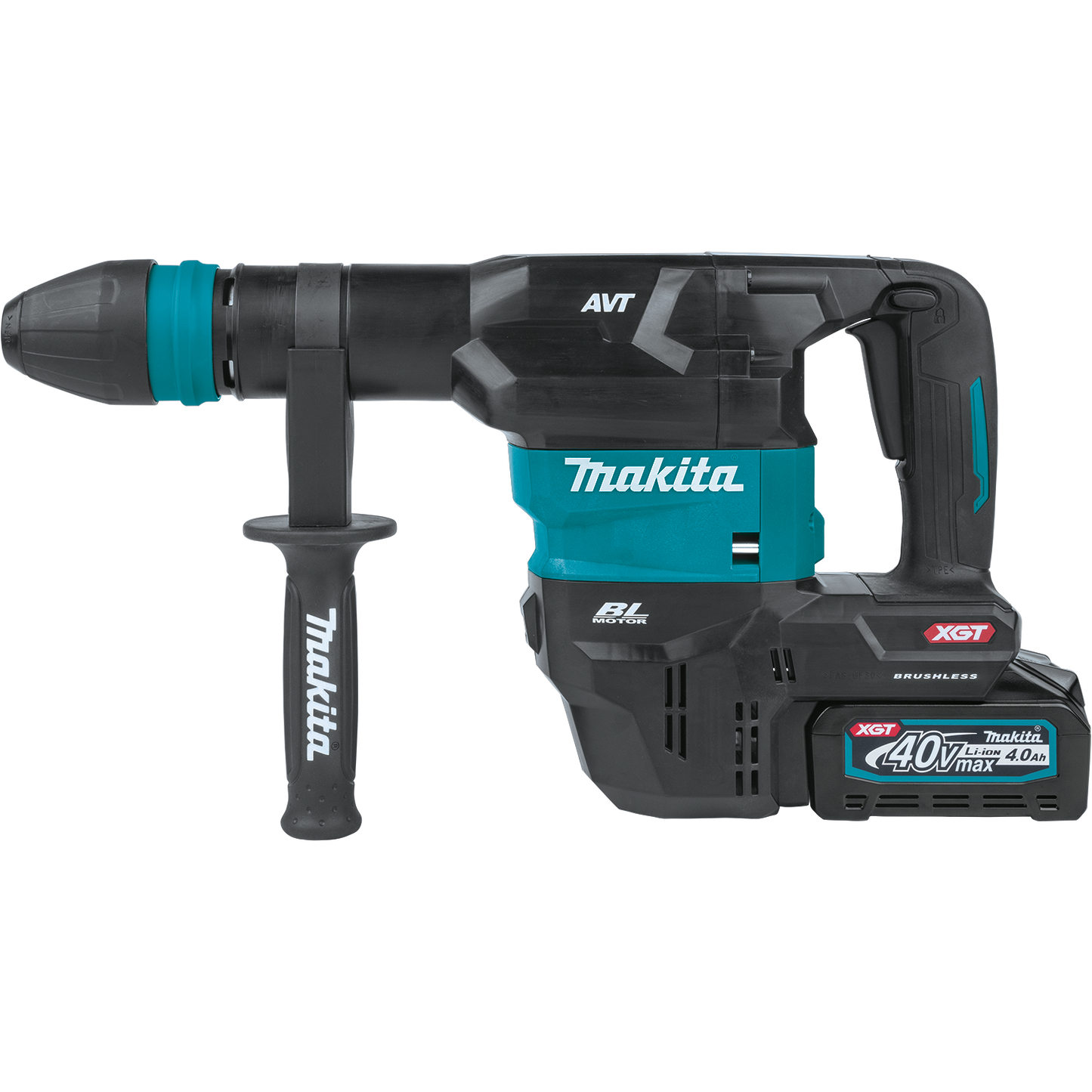 Makita GMH01M1 40V max XGT® Brushless Cordless 15 lb. SDS‘MAX AVT® Demolition Hammer Kit, AWS® Capable (4.0Ah)