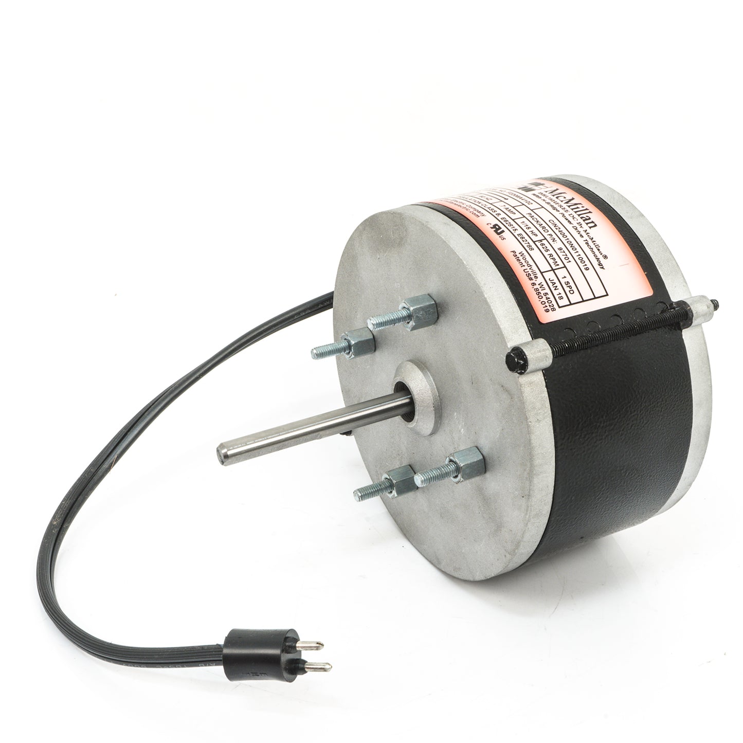 Packard 97701 Evap. Fan Motor 1/15, 1/20, 1/25 Hp, 230 Volt, 1625 Rpm Heatcraft Repl