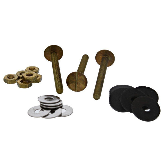 Jones Stephens C03899 Extra-Heavy Solid Brass Tank to Bowl 3-Bolt Set