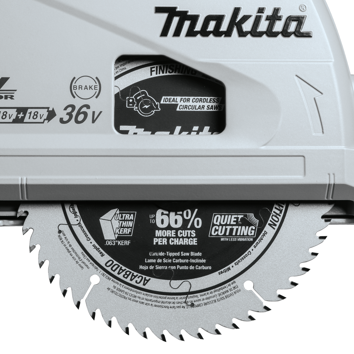 Makita XPS02ZU 36V (18V X2) Lxt® Brushless 61/2" Plunge Circular Saw, Aws®, Tool Only