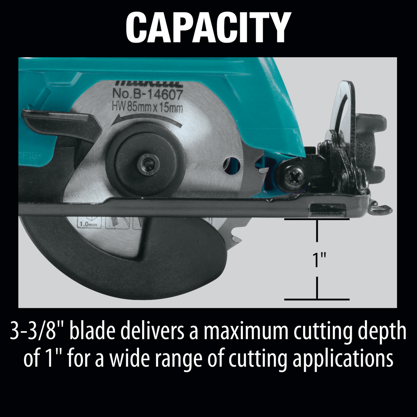 Makita SH02R1 12V max CXT® Lithium‘Ion Cordless 3‘3/8" Circular Saw Kit (2.0Ah)