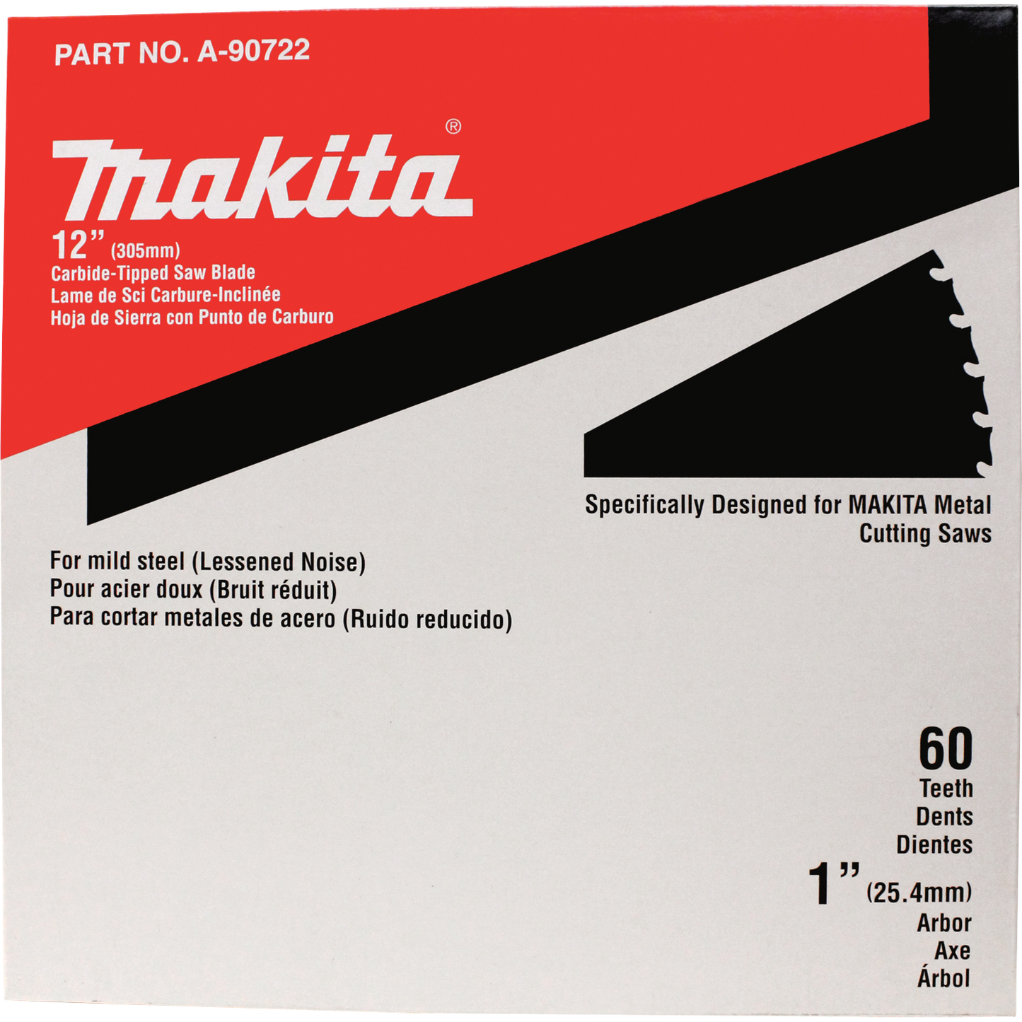 Makita A-90722 12" 60T Carbide‘Tipped Saw Blade, Ferrous Metal