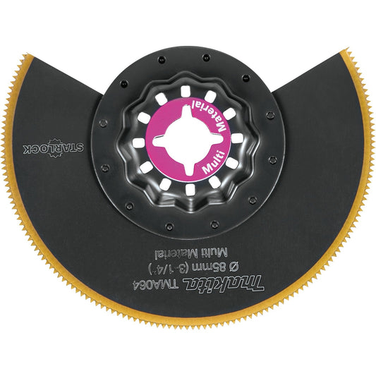 Makita B-67125 Starlock® Oscillating Multi‘Tool 3‘1/4" Bi‘Metal Round Segmented Saw Blade with Titanium Tooth Coating