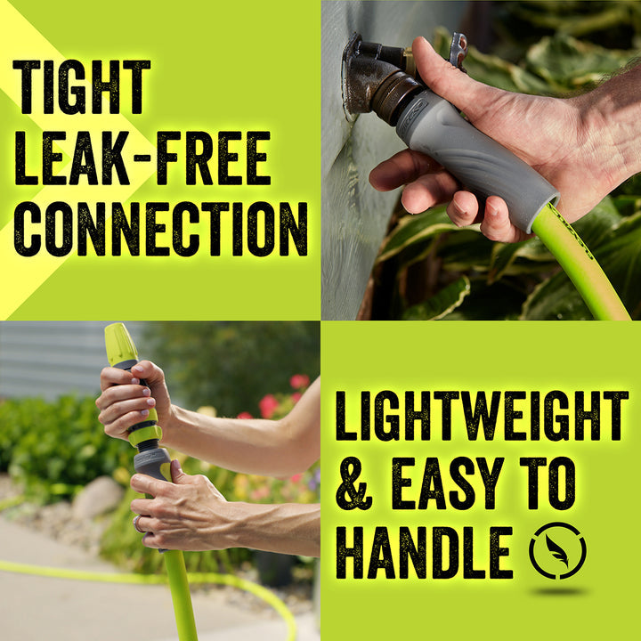 FlexZilla HFZG510YWS SwivelGrip® Garden Lead-in Hose, 5/8" x 10', 3/4" - 11 1/2 GHT Fittings