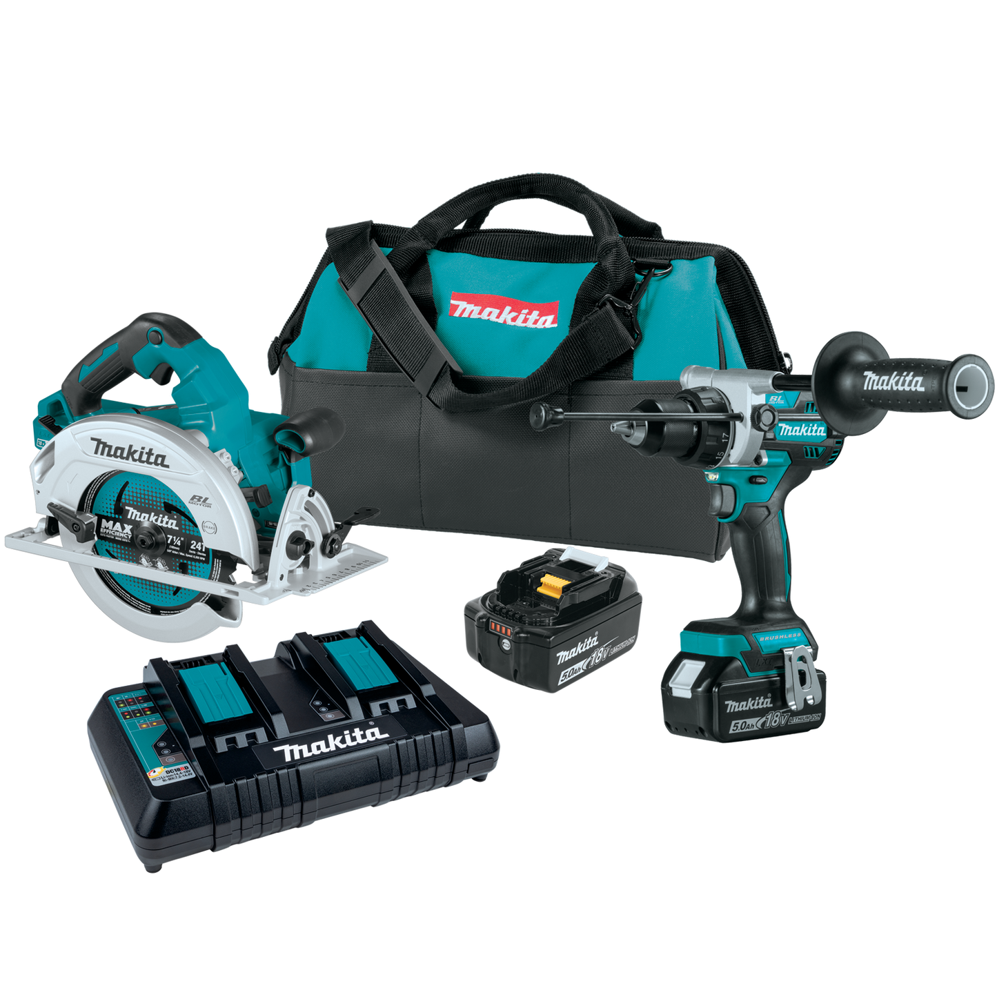 Makita XT290PT 18V LXT® Lithium‘Ion Brushless Cordless 2‘Pc. Combo Kit (5.0Ah)